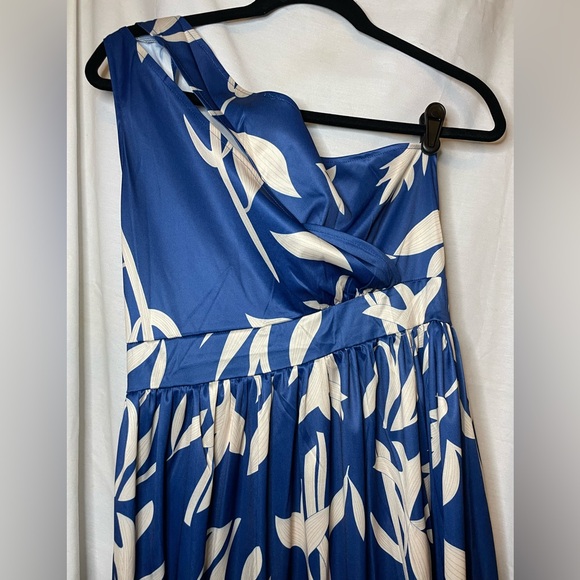 NWT Retro Stage Navy and White Sleeveless Sundress Asymmetrical Strap Size XL - Picture 4 of 11